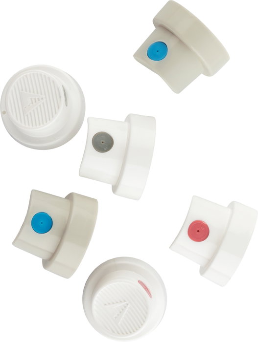 Amsterdam Lot de 6 diffuseurs pour peinture en aérosol - 2 super fins, 2 souples, 2 épais Amsterdam Lot de 6 diffuseurs pour peinture en aérosol - 2 super fins, 2 souples, 2 épais